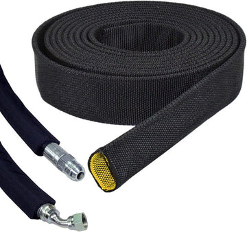 Electriduct 2 Hydraulic Hose Burst Protection Sleeve Nylon Hose Guard with Yellow Inner Liner
